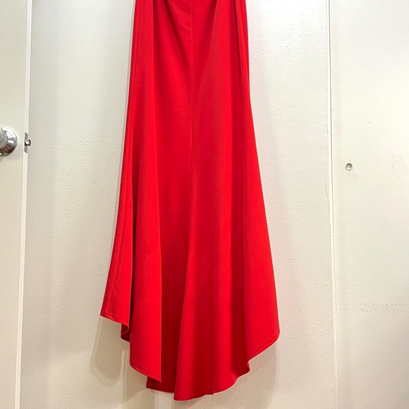 Tadashi Shoji Kayo Cross Back Crepe Gown - Picture 8 of 12